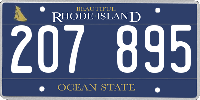 RI license plate 207895