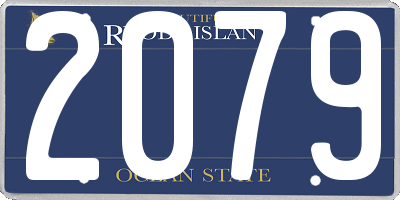 RI license plate 2079