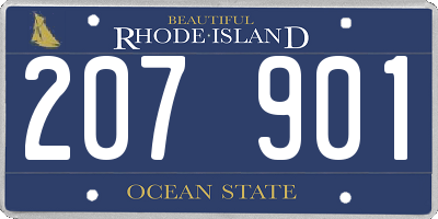 RI license plate 207901