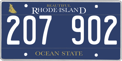 RI license plate 207902