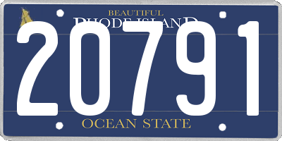 RI license plate 20791