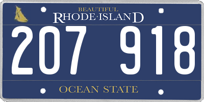 RI license plate 207918