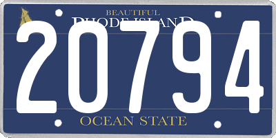RI license plate 20794