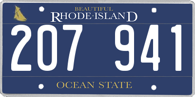 RI license plate 207941