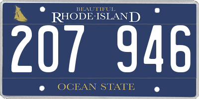RI license plate 207946