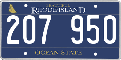 RI license plate 207950