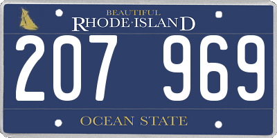 RI license plate 207969