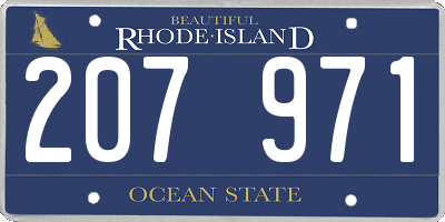 RI license plate 207971