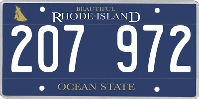 RI license plate 207972