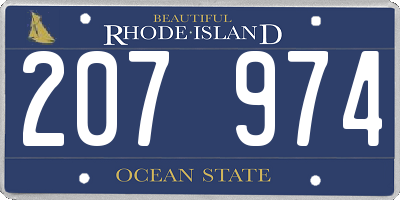 RI license plate 207974