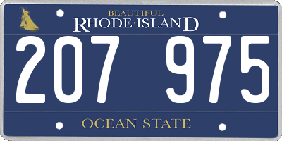 RI license plate 207975