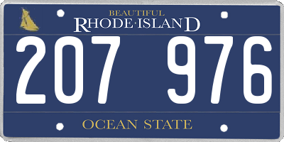 RI license plate 207976