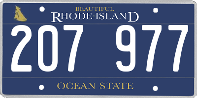 RI license plate 207977