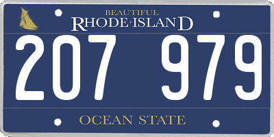 RI license plate 207979