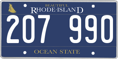 RI license plate 207990