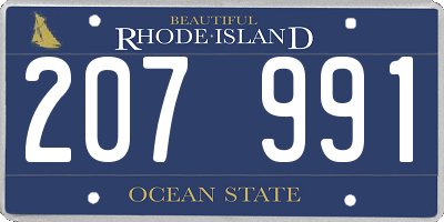 RI license plate 207991