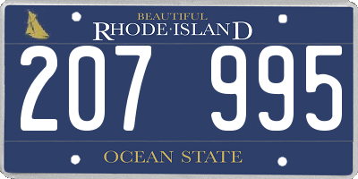 RI license plate 207995