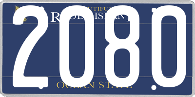 RI license plate 2080