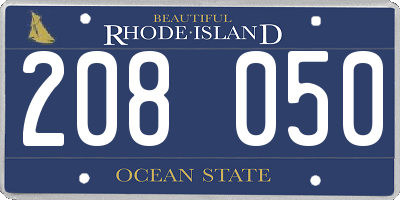 RI license plate 208050