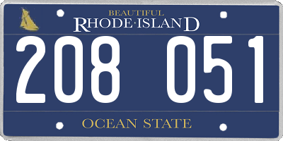 RI license plate 208051