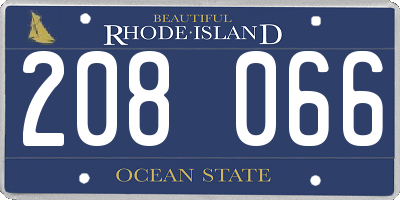 RI license plate 208066