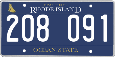 RI license plate 208091