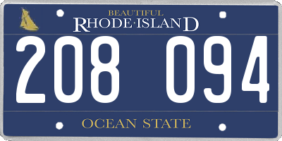 RI license plate 208094