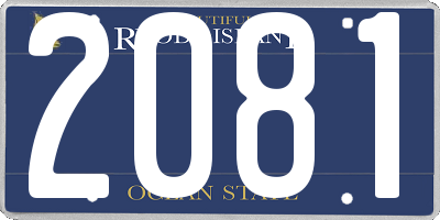 RI license plate 2081