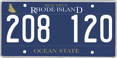 RI license plate 208120