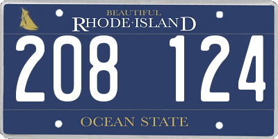 RI license plate 208124