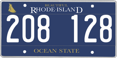 RI license plate 208128
