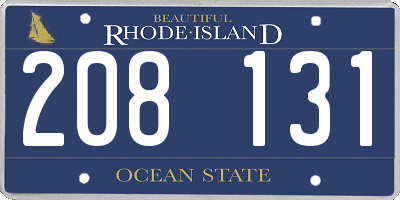 RI license plate 208131