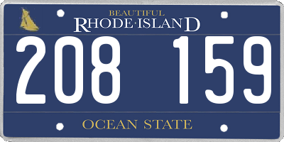 RI license plate 208159