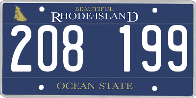 RI license plate 208199
