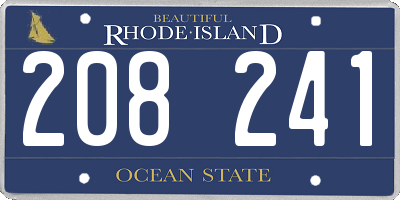 RI license plate 208241