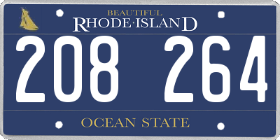 RI license plate 208264
