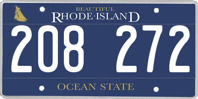 RI license plate 208272