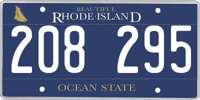 RI license plate 208295