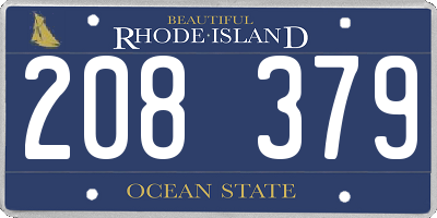 RI license plate 208379