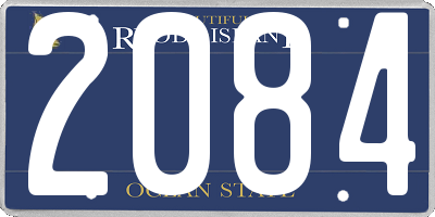 RI license plate 2084