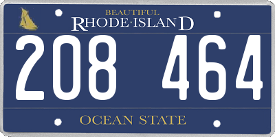 RI license plate 208464
