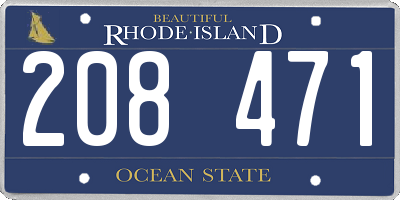 RI license plate 208471