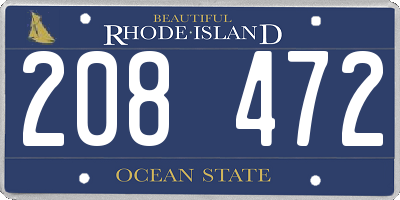 RI license plate 208472