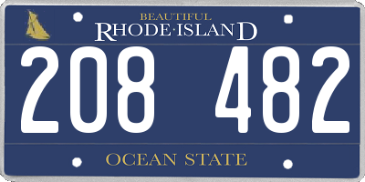 RI license plate 208482