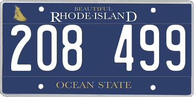 RI license plate 208499