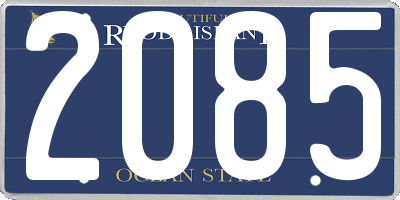 RI license plate 2085
