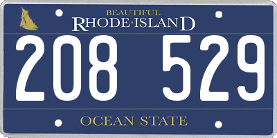 RI license plate 208529