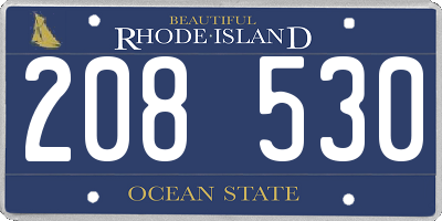 RI license plate 208530