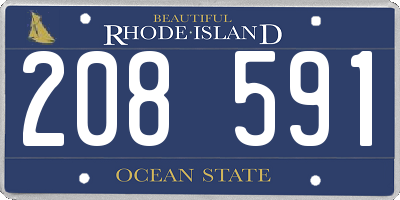 RI license plate 208591