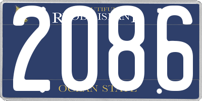 RI license plate 2086